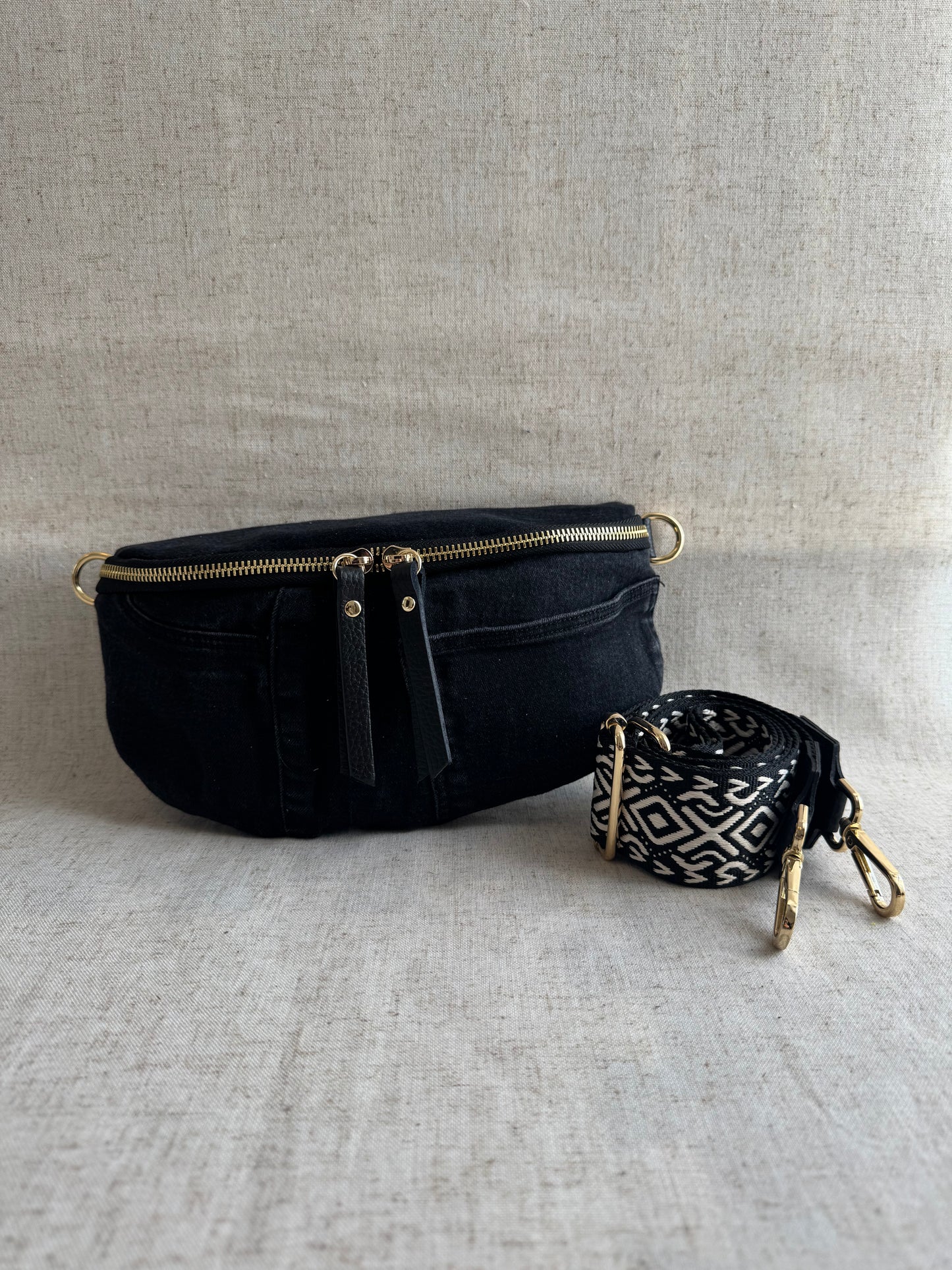 Marsupio in jeans Maya - con tracolla lunga
