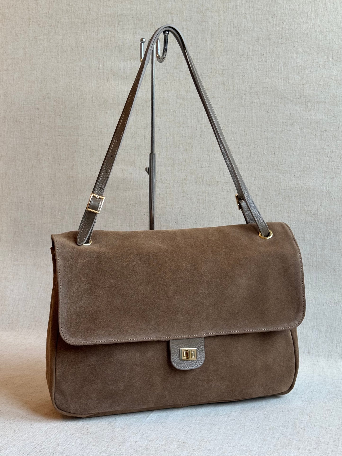 Borsa Chantal - camoscio, manico regolabile