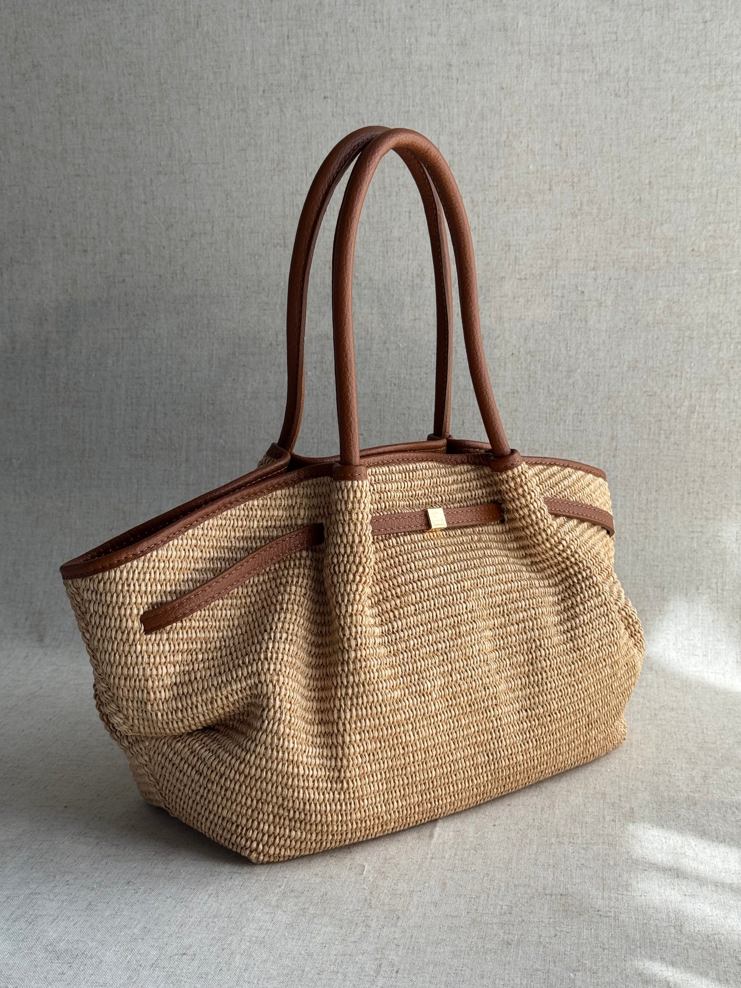 Borsa Laila - rafia, con tracolla lunga
