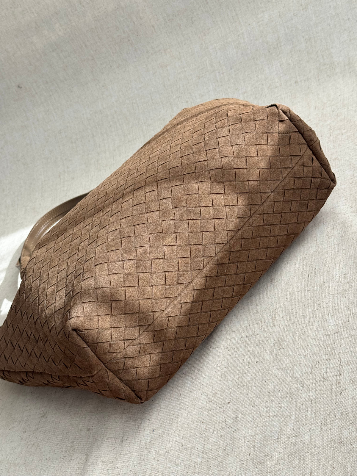 Borsa Roxy - camoscio intrecciato, con tracolla lunga
