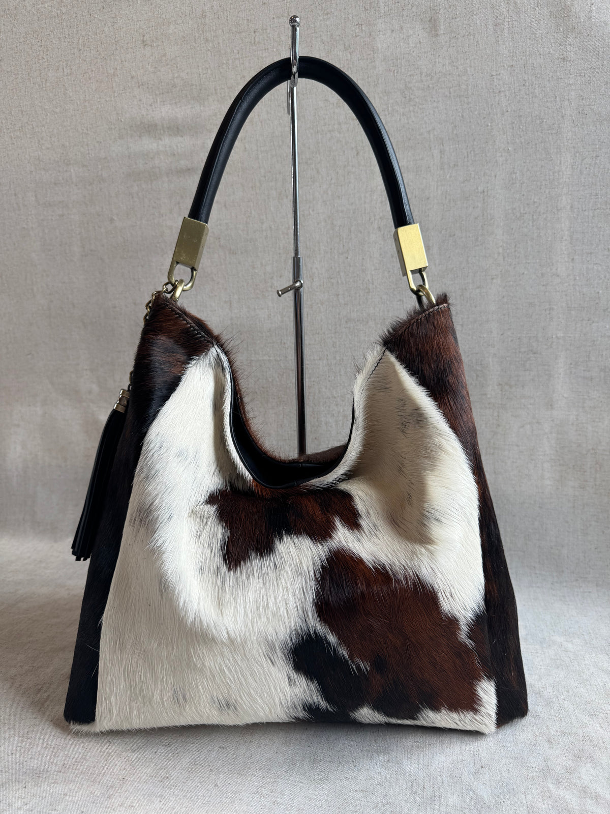 Maxi borsa a spalla Sara - cavallino, con tracolla lunga
