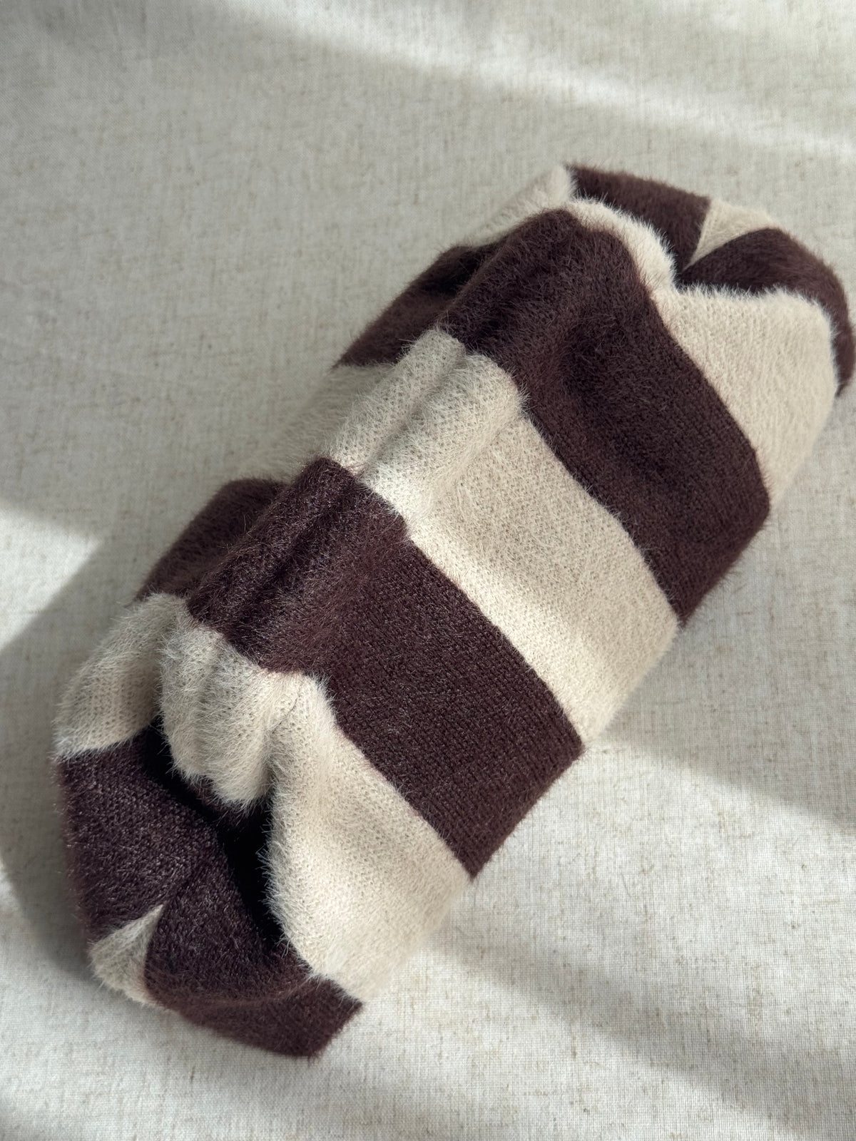 Pochette Sicilia - effetto mohair, con tracolla in catena
