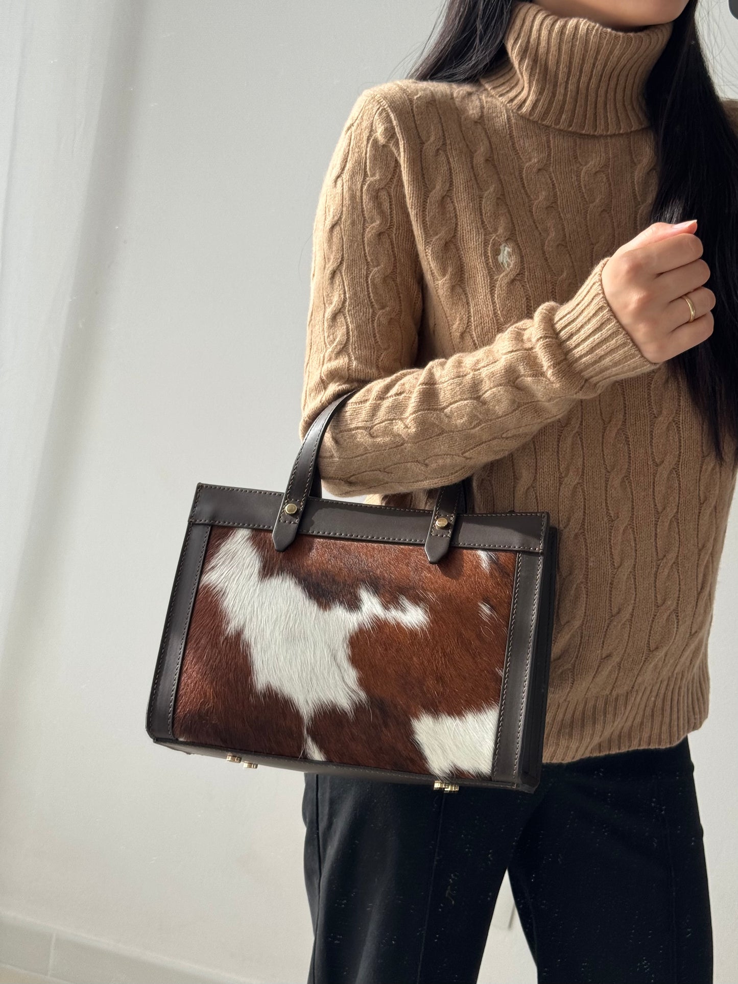 Borsa Aria - cavallino, con tracolla lunga