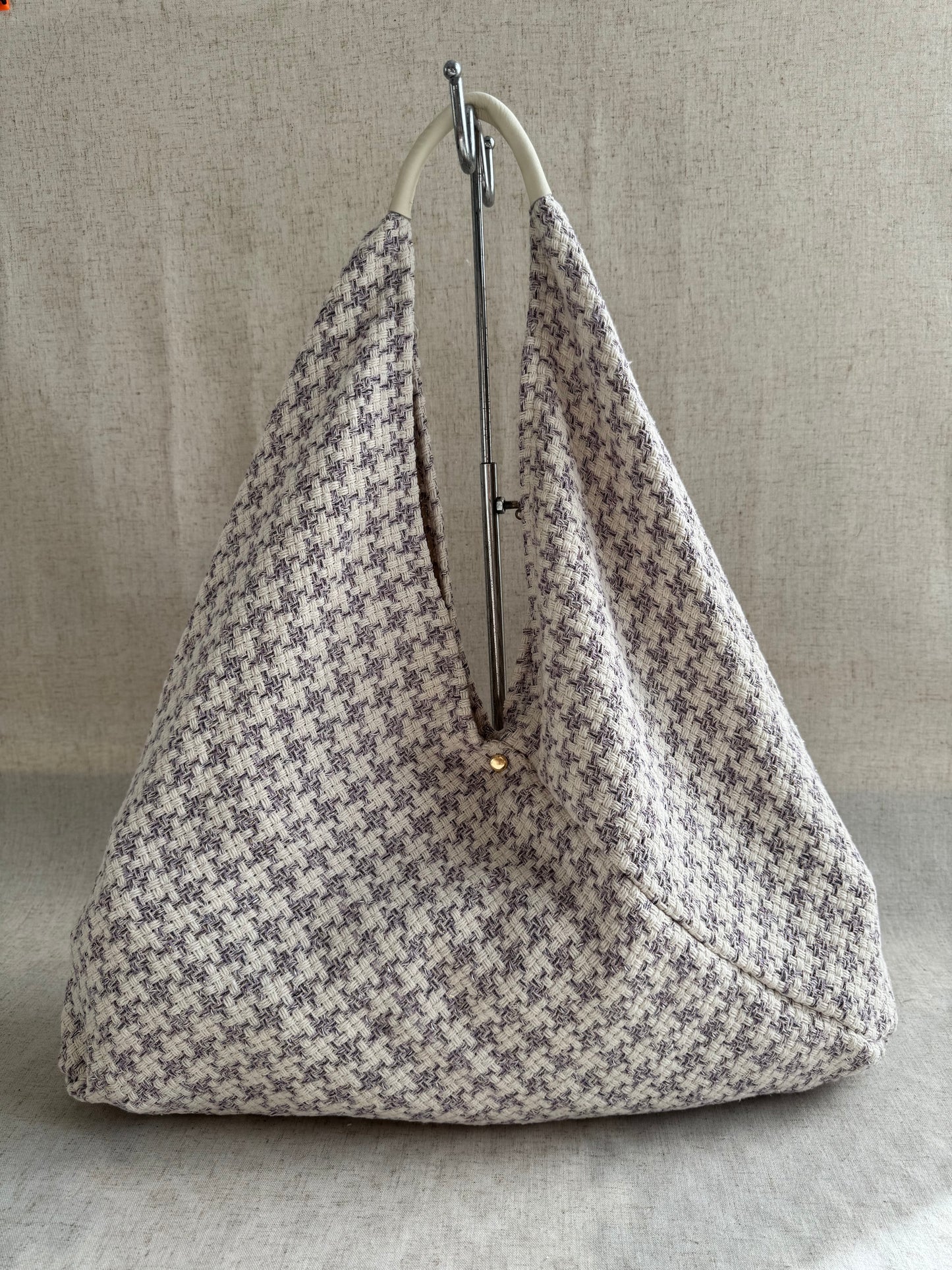 Maxi borsa a spalla Melissa in tessuto