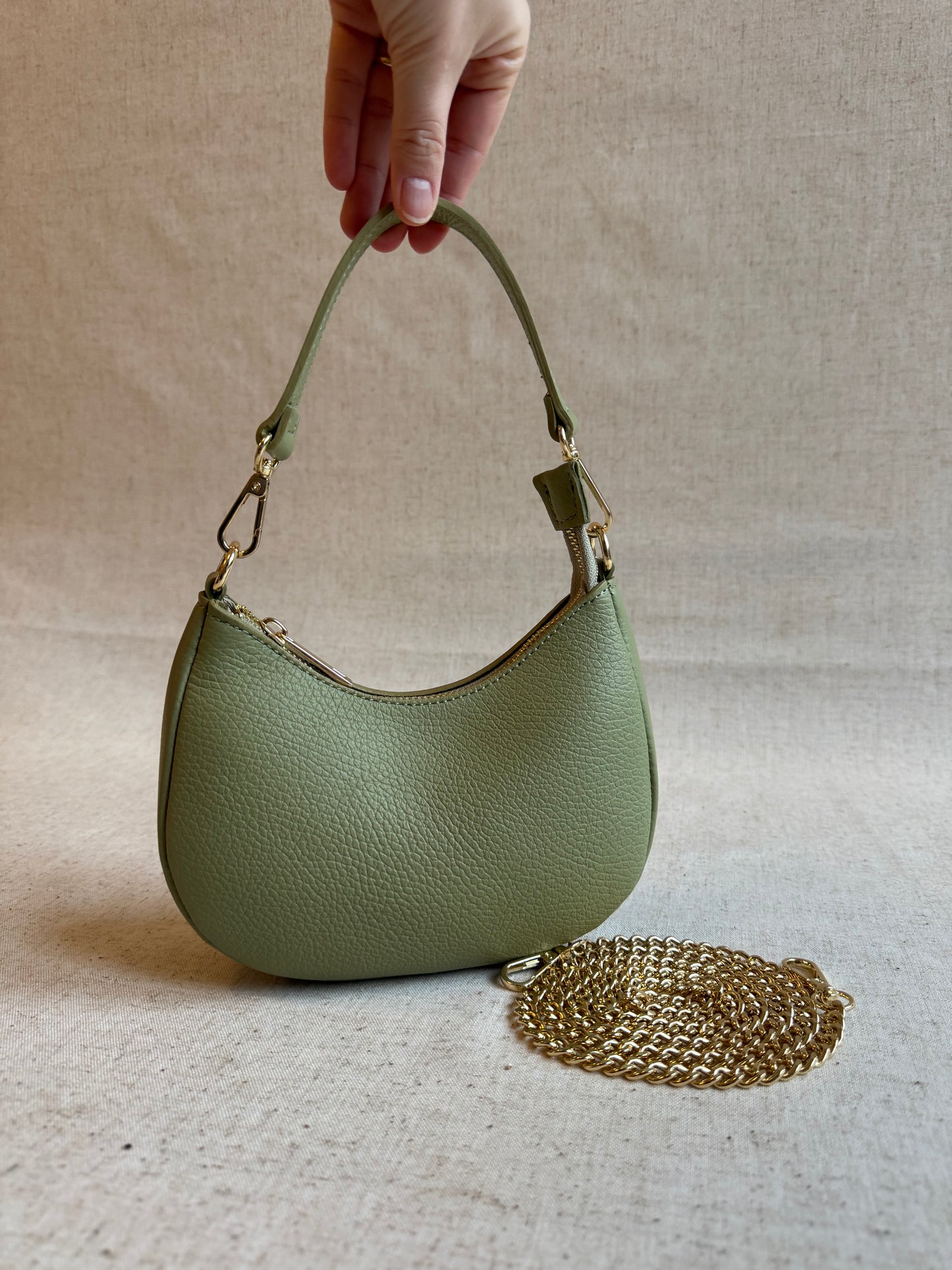 Borsa a spalla Luna - misura piccola, con tracolla lunga