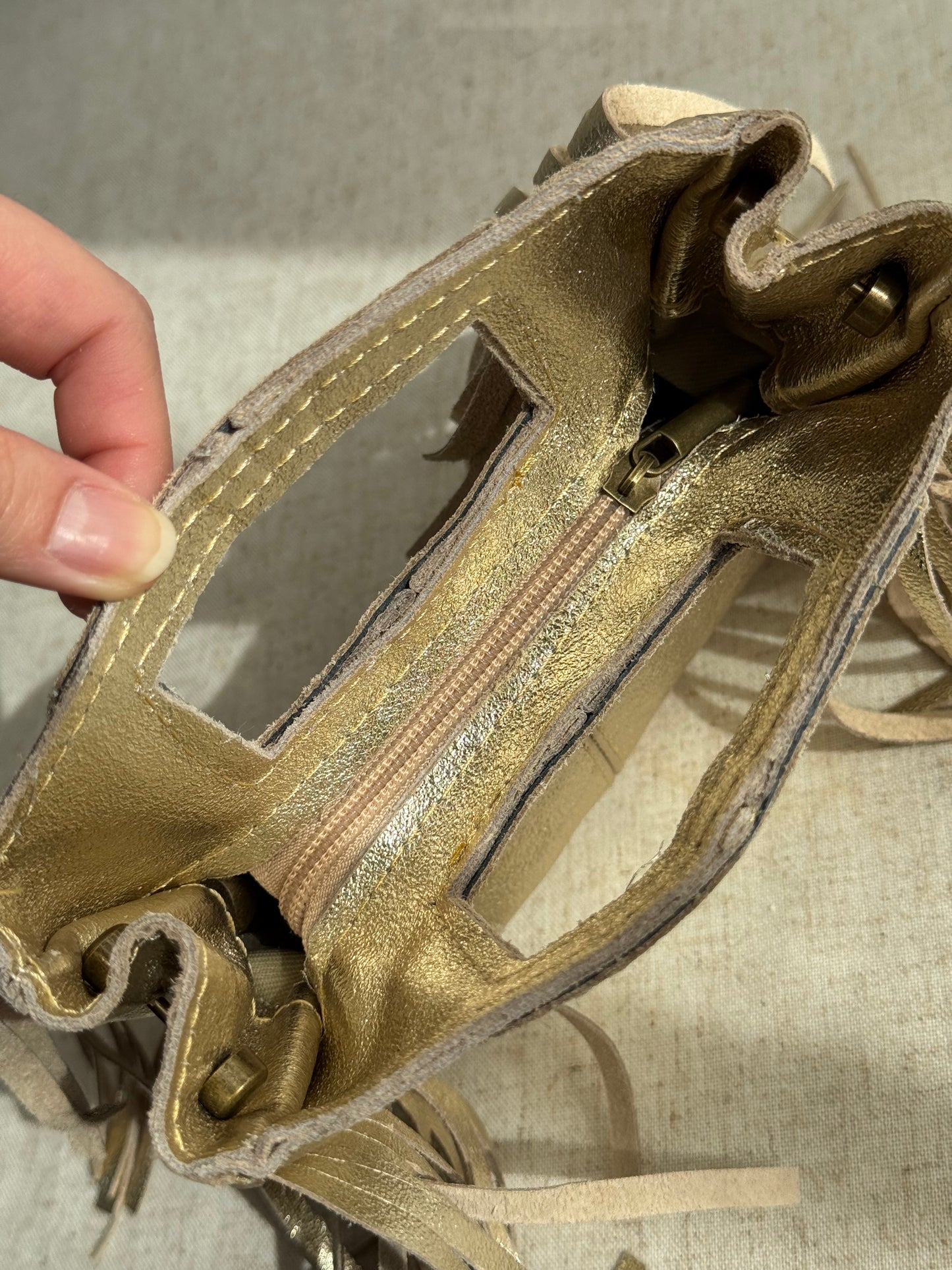 Borsa Riri - laminato, misura piccola, con tracolla lunga