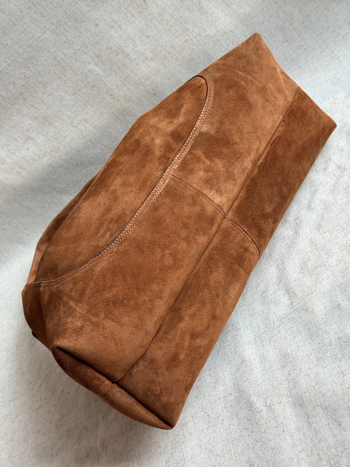 Borsa Gabriella - camoscio, misura MAXI, con tracolla lunga