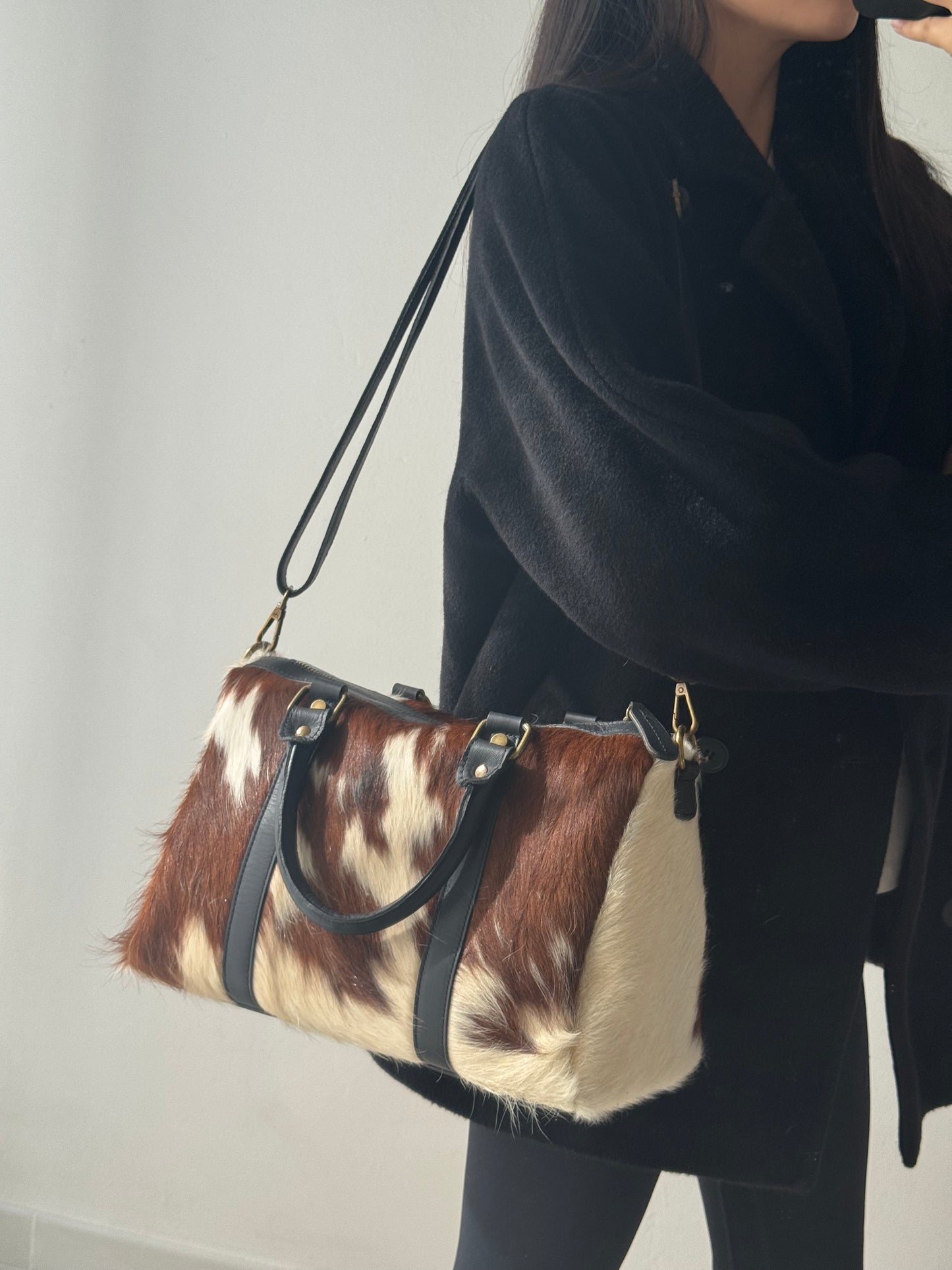 Bauletto Rebecca - cavallino, con tracolla lunga