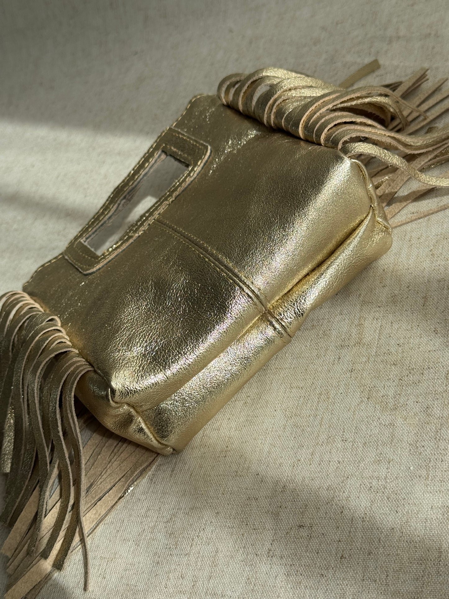 Borsa Riri - laminato, misura piccola, con tracolla lunga