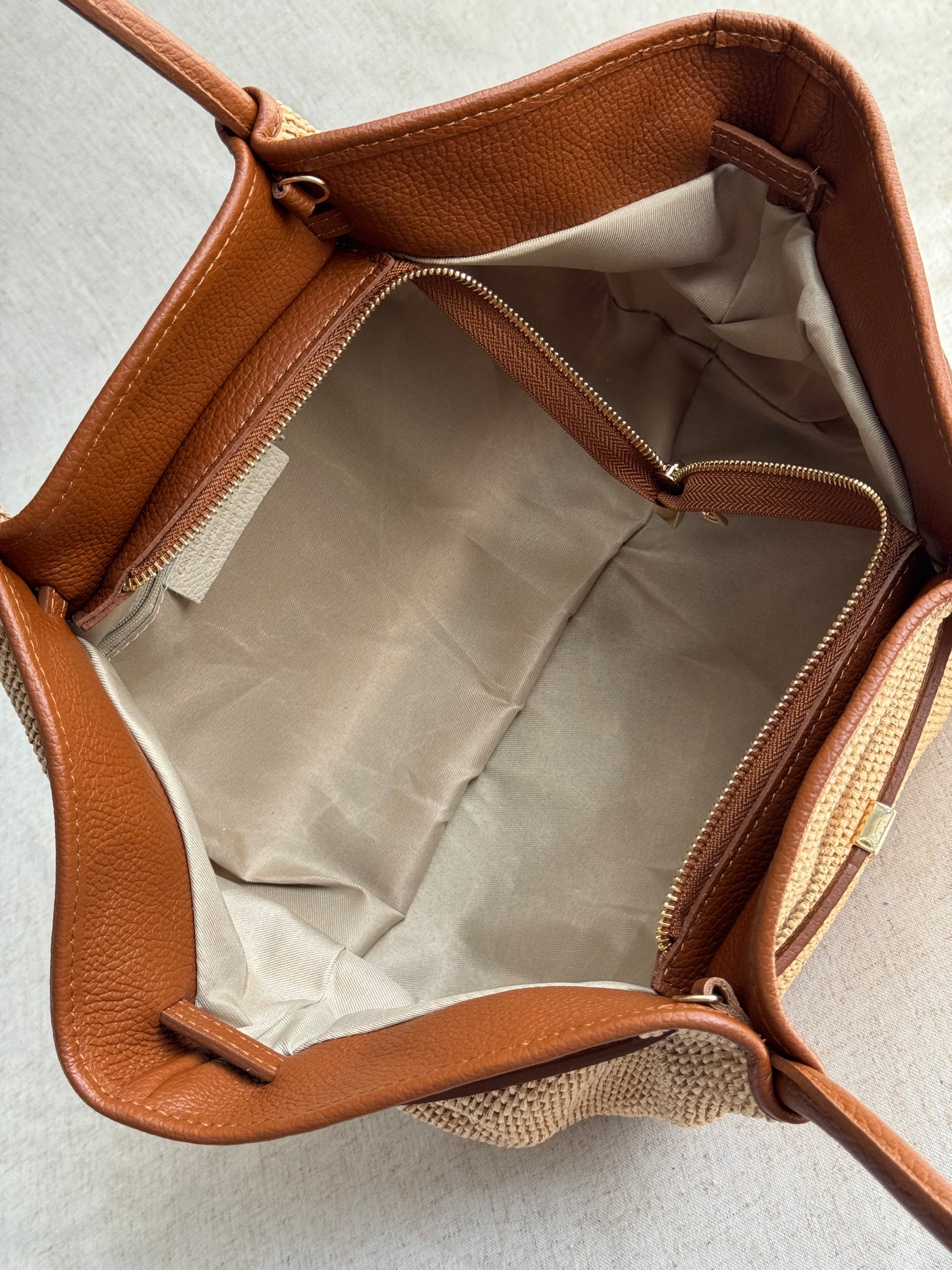 Borsa Laila - rafia, con tracolla lunga
