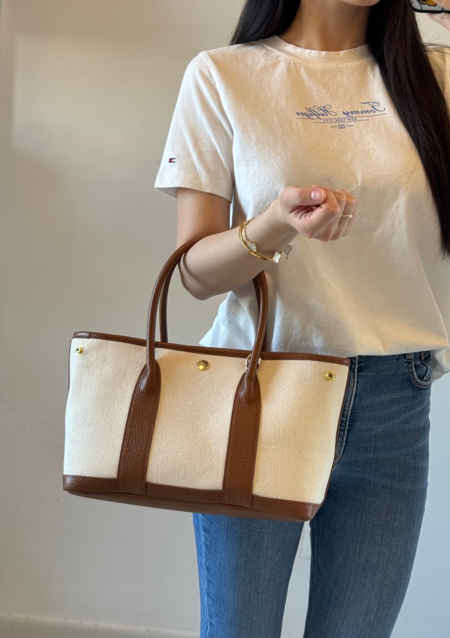 Borsa Patrizia - canvas, con tracolla lunga