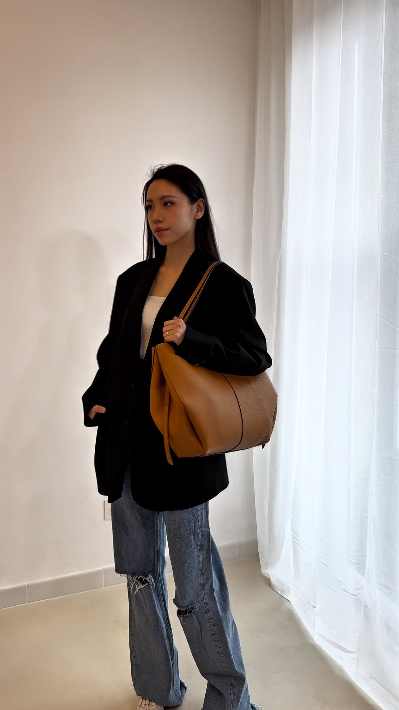 Borsa a spalla Sofia - misura grande, con pochette